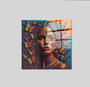 Wallity Pintura Decorativa de Vidrio Templado Multicolor 70 x 70 cm